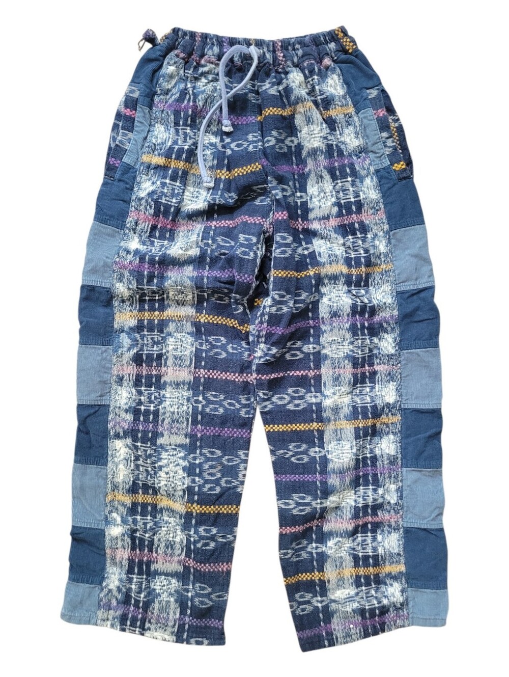 Ixchel Guatemala Cotton Pants Corduroy Trim Hippie Boho Festival Artist 70s SM